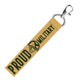 Isee 360 Proud Military Lanyard Tag With Swivel Lobster For Gift Luggage Bags Backpack Laptop Bags L X H 5 X 0.8 Inch