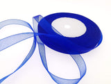 Dxeud Sheer Organza Ribbon (Royal Blue, 5/8 x 50 Yards)