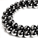 100pcs 6mm Black Hematite Beads Natural Gemstone Beads Round Loose Beads for Crafting and Jewelry Making