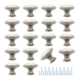 JOY DECOR 10 Pack Brushed Nickel Cabinet Drawer Hardware 30mm Kitchen Cabinet Knobs Drawer Pulls with Installation Screws for Dr