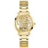 GUESS Ladies Trend Clear 36mm Watch Glitz Dial with GoldTone Stainless Steel Case & Bracelet
