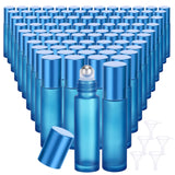Sumind 150 Pcs Essential Oil Roller Bottles 10 ml Glass Empty Roll on Bottles with Stainless Steel Balls Leak Proof with 5 Funne