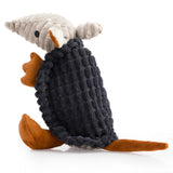 Hollypet Plush Dog Squeaky Toy Stuffed Armadillo Animal Pet Puppy Chew Toys with Clean Teeth for Small Medium Large All Breed Si