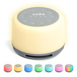 Zello | Original White Noise Machine for Babies & Adults | 30 Sounds | 7 Colour Night Light | Sleep Timer | USB Rechargeable | W