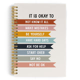 Aniang Inspirational Spiral Notebook, Motivational Journal, Mental Health 5.5X8.3 164Pages Lined Journal Notebooks College Rul