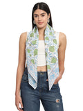 Ravaiyaa Attitude Is Everything Sanganer Hand Block Printed Scarves Pure Cotton Scarf Square Hijab Dupatta 40 X 40 Inch (Gre