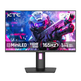 KTC Mini LED Monitor 27 Inch, HDR1000 1440P 165Hz 144Hz Gaming Monitor,Built-in Speakers, Type-C 90W, HDMI/DP/USB,Swivel/Height/