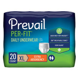 Prevail Per-Fit Extra Disposable Underwear Pull On with Tear Away Seams X-Large, PF-514/1, 41, 20 Ct