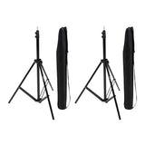 Amazon Basics Aluminum Light Photography Tripod Stand with Case - Pack of 2, 2.8 - 6.7 Feet, 1.81 lb, Black