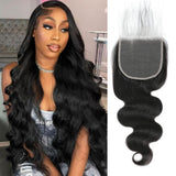 5x5 Transparent HD Lace Closure Human Hair Body Wave 14 Inch Virgin Human Hair Closure HD Lace Closure Pre-plucked Natural Black