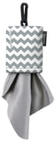 SPUDZ Classic | Microfiber Cloth Screen Cleaner and Lens Cleaner | Open Bottom | Gray Chevron | 10 x 10 Inches