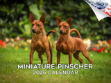 2025 2026 Miniature Pinscher Calendar - Dog Breed Monthly Wall Calendar - 12 x 18 Open - Thick No-Bleed Paper - Giftable - Acade