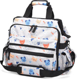 Nurse Mates Ultimate Nursing Bag | Multiple Compartments | Interior Laptop Compartment | Durable Zippers | Furry Faces