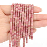 HAAMIIQII 2x4mm Natural Rhodochrosite Heishi Spacer Beads 150Pcs Flat Disc Stone Semi Precious Gemstone Loose Beads for Jewelry