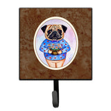 Caroline'S Treasures Pug Valentine'S Hearts Leash Or Key Holder 7132Sh4, Small, Multicolor