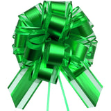 Bows for Gift Wrapping, Pull Bows, Gift Bows for Christmas, Wedding, Birthday, Baskets Decoration, 6 Inches, 6-Pack (Green)