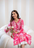 Anni Designer Women'S Cotton Blend Chikankari Embroidered Straight Kurta (Zainab Pink-Nw_L_Pink_Large),Pink,L,,,