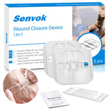 Senvok Butterfly Bandaids for Wound Closure, 2 Pcs Zip Stitch Wound Closure Strips, Surgical Laceration Repair Without Sew - Qui
