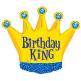 Birthday King Crown 36 inch Mylar Birthday Balloon