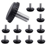 Litoexpe 12 Pcs 1/4-20 Stainless Steel Screw Furniture Leveling Feet, Adjustable Patio Furniture Levelers for Table and Chair Le
