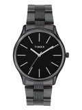 Timex Analog Watch For Man With Black Round Dial & Black Stainless Steel Bracelet Band Water Resistant Men'S Wrist Watches - Twt