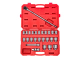 TEKTON 3/4 Inch Drive 12-Point Socket and Ratchet Set with Case, 26-Piece (19-50 mm) | SKT35205