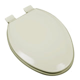 Bath D cor 1F1E5-01 Premium Molded Wood Elongated Toilet Seat with Adjustable Hinge & OSG, Bone