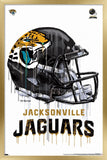 Trends International NFL Jacksonville Jaguars - Drip Helmet 20 Wall Poster, 22.375 x 34, Gold Framed Version