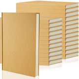 Henoyso 24 Pcs A5 Blank Notebooks Journals Bulk 100 Sheets/200 Pages Unlined Craft Notebooks Kraft Sketchbooks Hardcover for Wri
