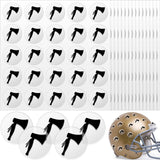Jecery 200 Pcs 8 Sheets Football Helmet Stickers Hatchet Decals 1-1/8 Inch Self Adhesive Hockey Stickers for Baseball Softball(B