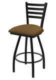 XL 410 Jackie 36 Swivel Extra Tall Bar Stool with Black Wrinkle Finish and Canter Saddle Seat