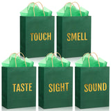 Kolldenn 5 Senses Gift Bags for Him for Her with 10 Pcs Tissue Paper, Paper Bags with Handles Five Senses Gifts for Valentines C