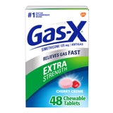 Gas-X Extra Strength Chewable Gas Relief Tablets With Simethicone 125 Mg Cherry - 48 Count -Like New