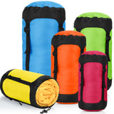 GliCraft 5 Pcs 5L/10L/15L/20L/35L Camping Sleeping Bag Compression Sacks for Backpacking Water Resistant Sleeping Bag Stuff Sack