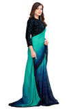 Pratham Blue Womens Silk Saree With Blouse Piece (Am-3099_Blue)