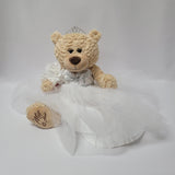 KINNEX COLLECTIONS SINCE 1997 20 Quince Anos Quinceanera Last Doll Teddy Bear with Dress (Centerpiece) ~ ARC16832-1 (White)