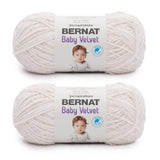 Bernat Baby Velvet Cuddly Cloud Yarn - 2 Pack of 300g/10.5oz - Polyester - 4 Medium (Worsted) - 492 Yards - Knitting/Crochet