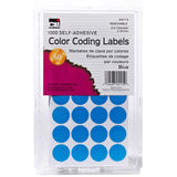 Charles Leonard Color Coding Dots, SelfAdhesive Labels, 0.75 Inch Diameter, Blue, 1000Count Box (45115)