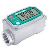 GRYVOZE 3/4 Inch Digital Turbine Fuel Flow Meter, 0.8-13.2 GPM Inline NPT Thread Flowmeter for Water, Diesel, Gas Oil, Kerosene,