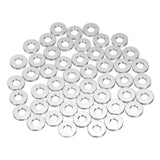 uxcell 50 Pcs Aluminum Flat Washer, M5x12x2mm Round Seal Gaskets Flat Spacers for Screws Bolts Machinery Repair Accessories, Out