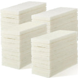 Eccliy 40 Pcs Non Scratch Scrubbing Pad, 10 x 4 Inch, White