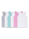 Fruit of the Loom girls Undershirts (Camis & Tanks) Undershirt, Toddler Tank 6 Pack Assorted, 45T US