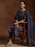 Libas Women'S Pure Cotton Kurta Set (366100R Blue M