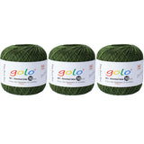 golo 3 Balls Crochet Thread Size 10 Crochet Yarn for Hand Knitting 623