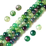 100pcs 8mm Green Dragon Vein Agate Beads Natural Gemstone Beads Round Loose Beads for Jewelry Making