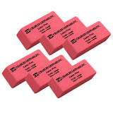 Large Synthetic Pink Wedge Erasers, 12 Per Box, 6 Boxes