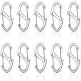 Moxweyeni 20 Pcs Zipper Clip S Carabiner Clips Small Alloy Snap Hook Anti Theft 1. 6 Inch Mini Dual Wire Gate Interlocking Keych