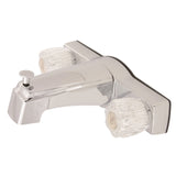Empire Brass U-Yjw68-Ofs Rv Tub/Shower Diverter With Crystal Handles, Offset Shanks And Shower Head - 8, Chrome