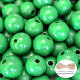 150Pcs Green Wooden Beads with Large Hole, Round Loose Beads Natural Spacer Beading Supplies for Farmhouse Beaded Garland Neckla