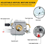 Hipa 503283208 Carburetor Kit For Husqvarna 340 346 345 350 353 Chainsaw